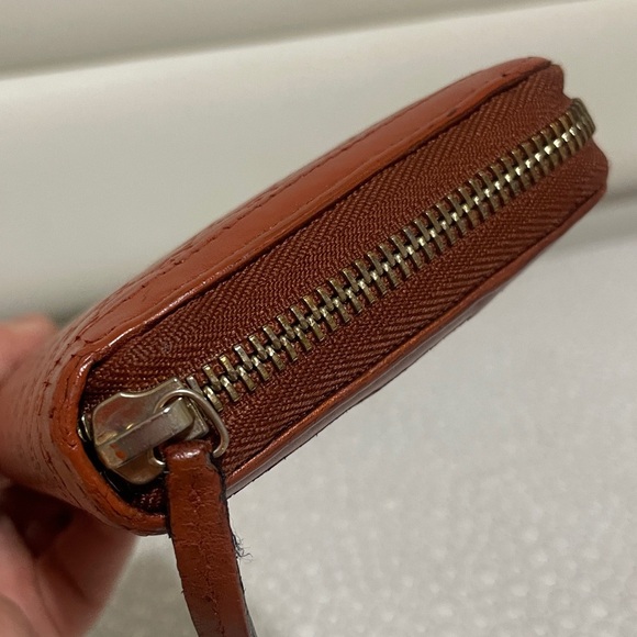 Gucci Orange/Brown Leather Wallet with SilverLogo - Picture 4 of 12